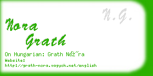 nora grath business card